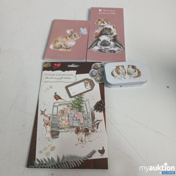 Artikel Nr. 466967 Artikel Nr. 466967: 4-teiliges Set Notizbücher, Sticker und Dose mit Tiermotiven