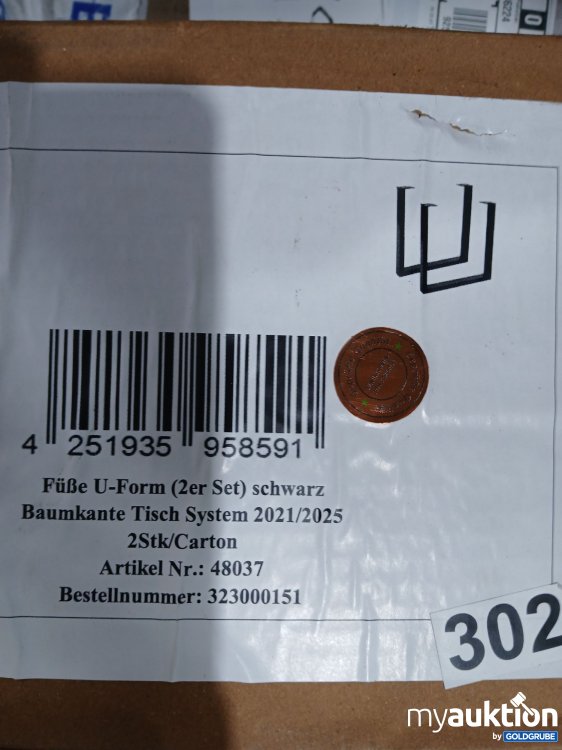 Artikel Nr. 442968 Artikel Nr. 442968: Füße U Form 2er Set Schwarz