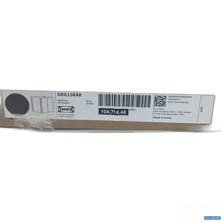 Artikel Nr. 887968: Ikea Grillskär 86x61cm 104.714.48 Schwarz 