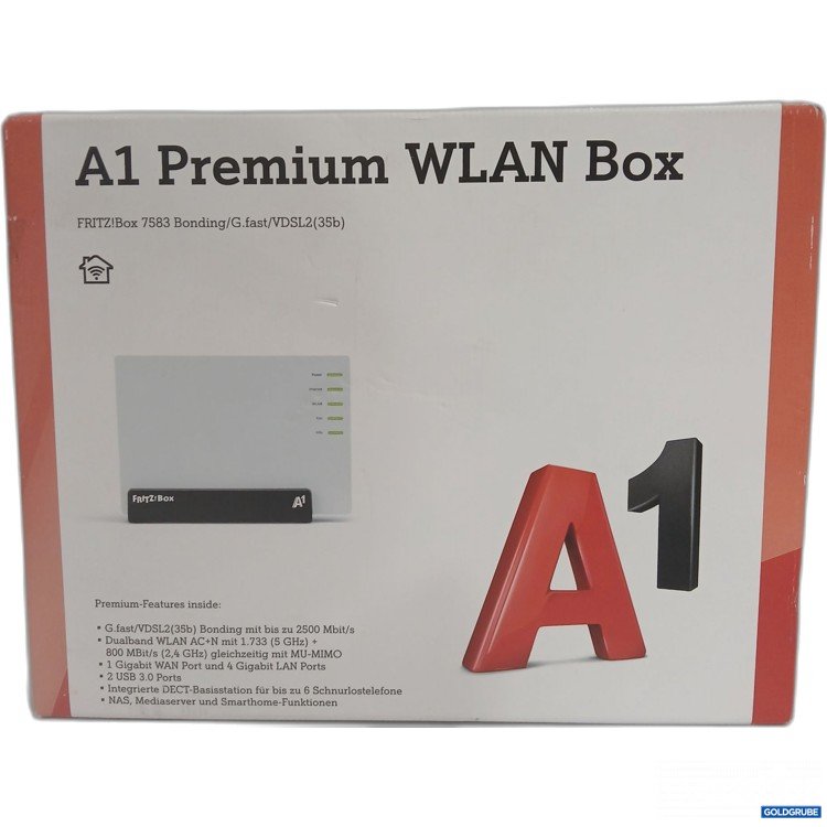 Artikel Nr. 888968 Artikel Nr. 888968: A1 Premium WLAN Box Fritz!Box 7583 Bonding/G.fast/VDSL2(35b)