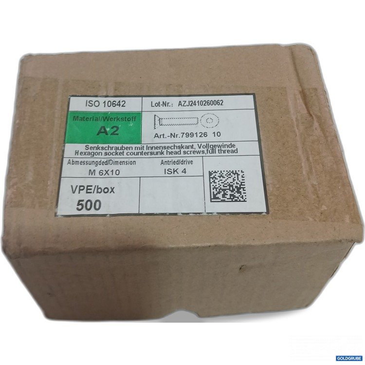 Artikel Nr. 882970: Senkschrauben mit Innensechskant M6x10 ca.500 Stück 