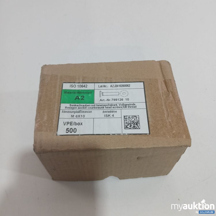 Artikel Nr. 882970: Senkschrauben mit Innensechskant M6x10 ca.500 Stück 