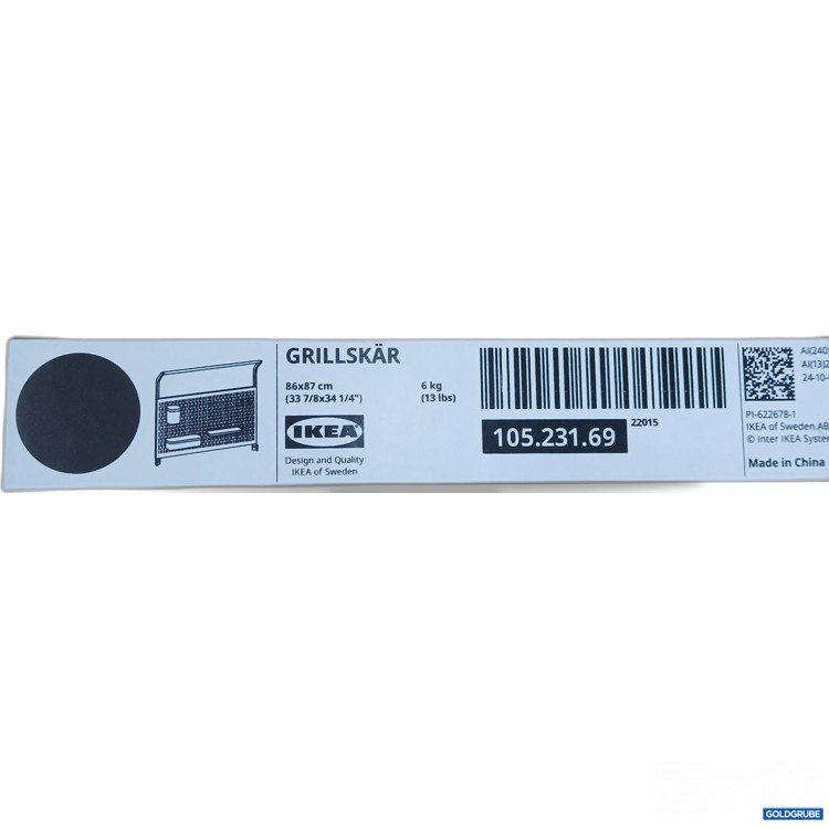 Artikel Nr. 887970: Ikea Grillskär 86x87cm 105.231.69 schwarz 