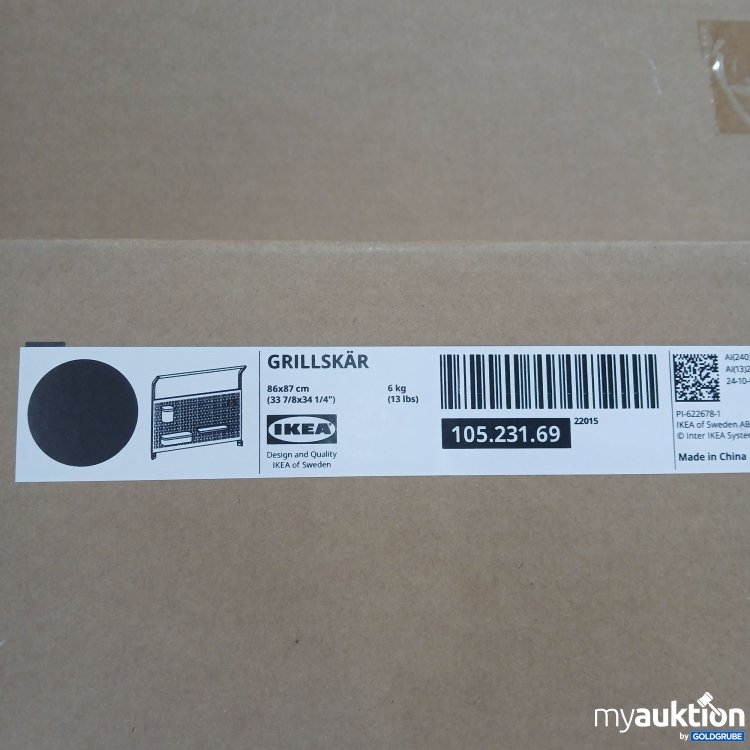 Artikel Nr. 887970: Ikea Grillskär 86x87cm 105.231.69 schwarz 