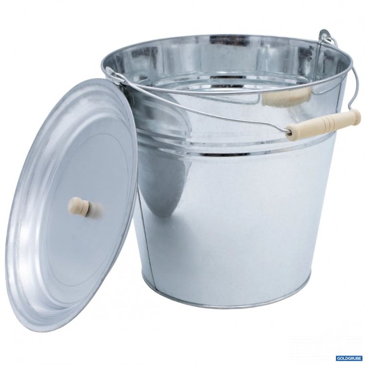 Artikel Nr. 917970 Artikel Nr. 917970: Eimer mit Deckel silberfarbig 30 cm