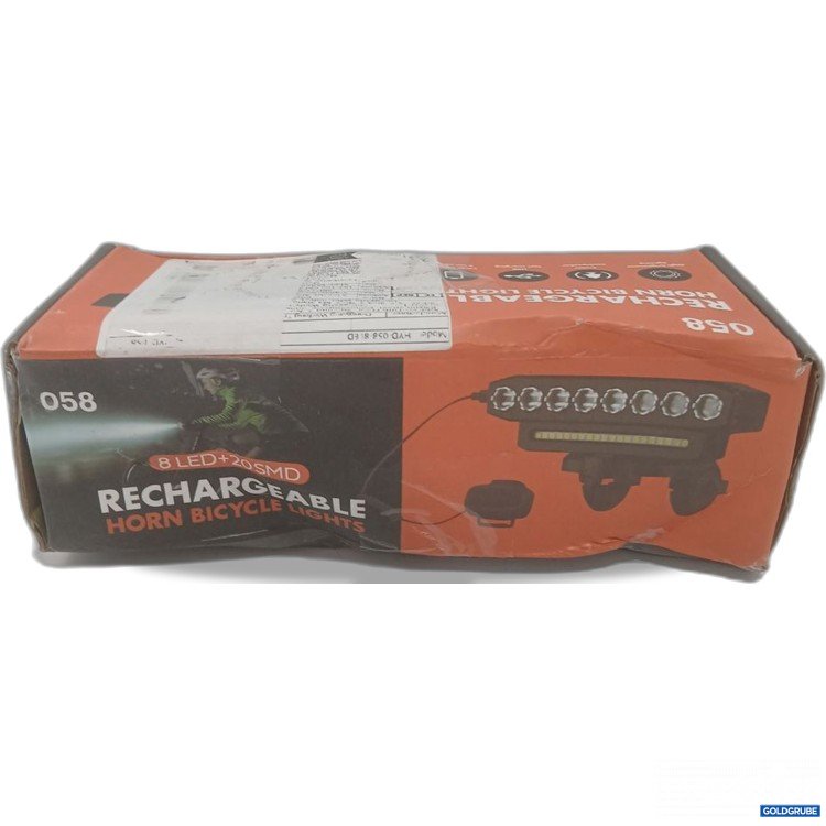 Artikel Nr. 929970: RECHARGEABLE HORN BICYCLE LIGHTS 8 LED + 20 SMD