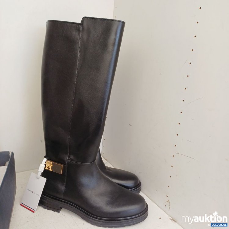 Artikel Nr. 976970: Tommy Hilfiger TH Logo Leather Long Boot