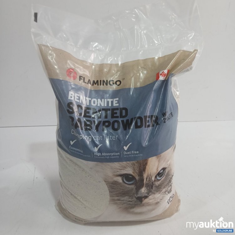 Artikel Nr. 464971: Flamingo Bentonit Katzenstreu Babypuder Duft 12kg