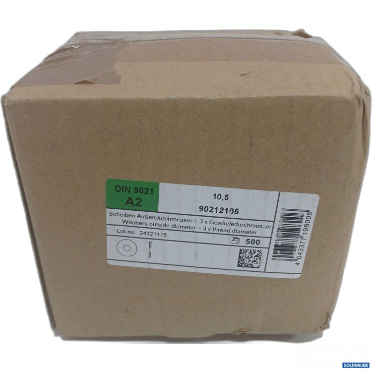 Artikel Nr. 882971: Scheiben Außendurchmesser DIN 9021 10,5 500 Stück 