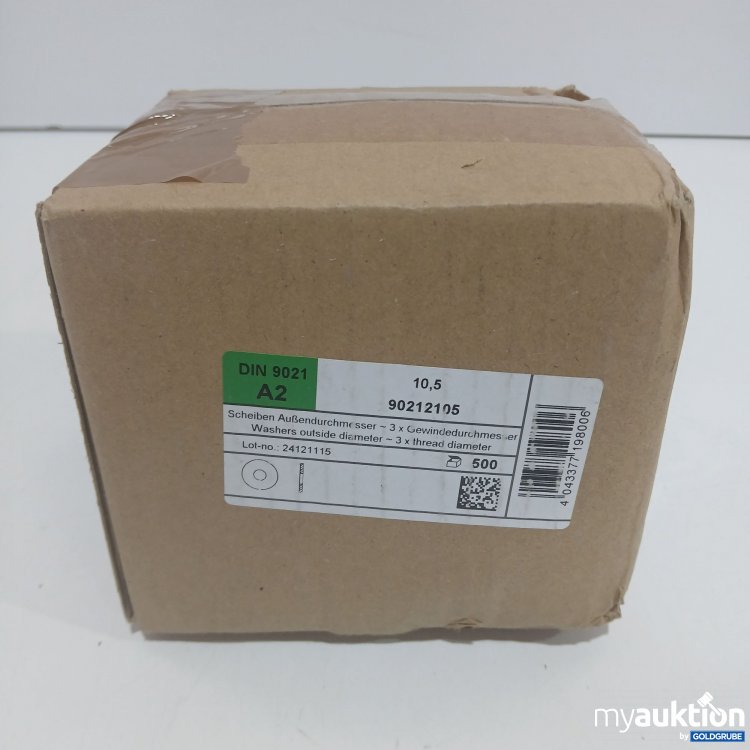 Artikel Nr. 882971: Scheiben Außendurchmesser DIN 9021 10,5 500 Stück 