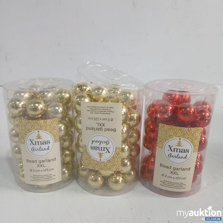 Artikel Nr. 939971 Artikel Nr. 939971: Xmas garland Bead garland XXL ø2cm x 125cm 3Stk