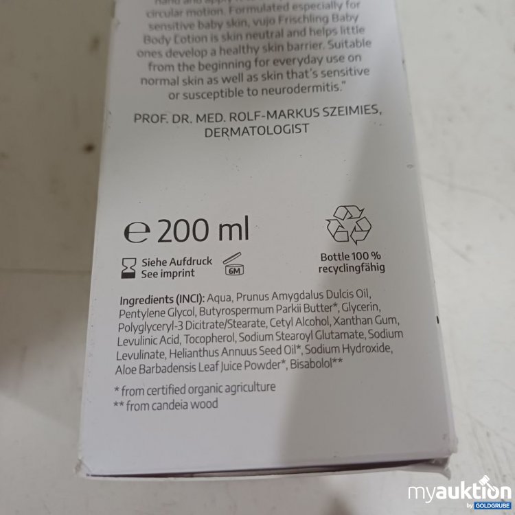 Artikel Nr. 986971 Artikel Nr. 986971: vujo Frischling BABY KÖRPERLOTION 200ml