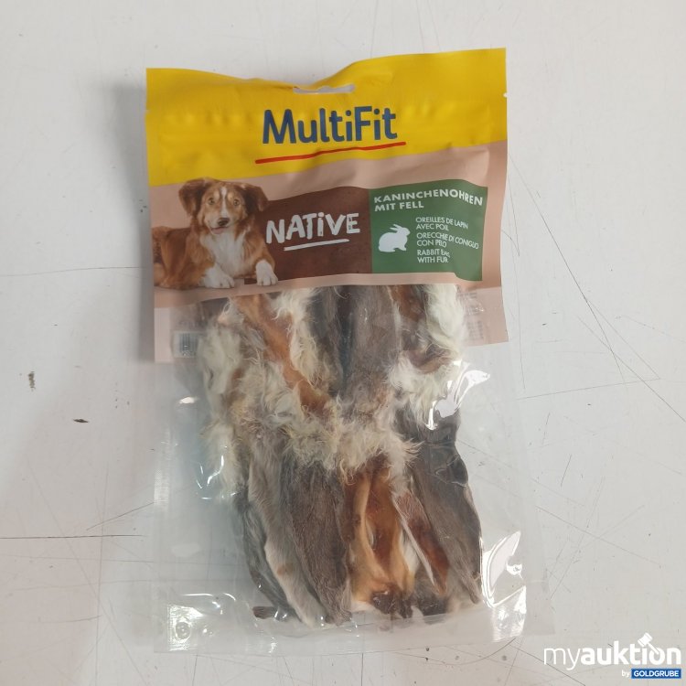 Artikel Nr. 463972: MultiFit Kaninchenohren mit Fell Hundesnack 100g