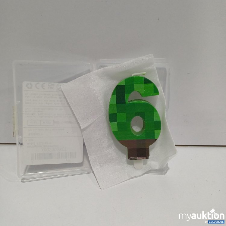 Artikel Nr. 898972: Geburtstagskerzen Zahl 6, Mine-Craft