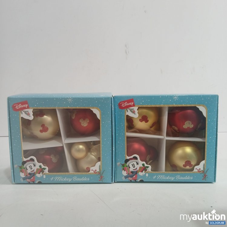 Artikel Nr. 939972 Artikel Nr. 939972: Disney Weihnachtskugeln Mickey je 4Stk gold + rot