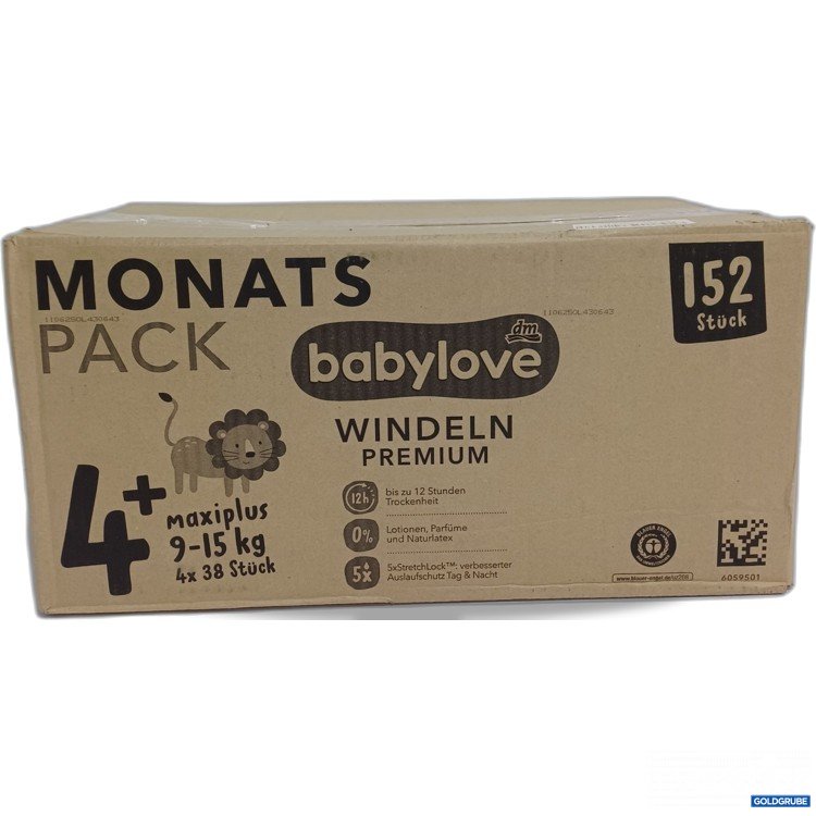 Artikel Nr. 960972: Babylove Windeln Premium 4+ maxiplus 9-15kg 152Stk 