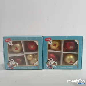 Artikel 939972: Disney Weihnachtskugeln Mickey je 4Stk gold + rot
