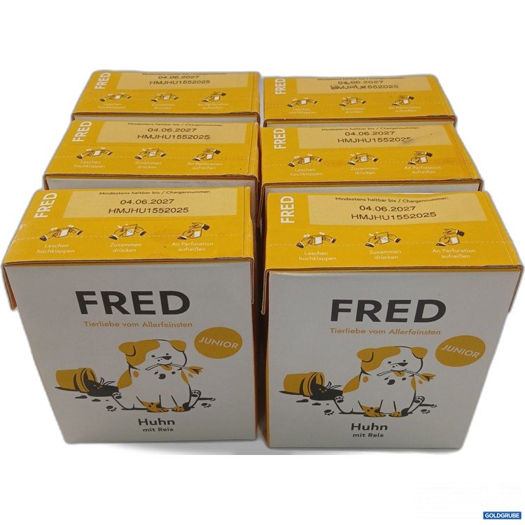 Artikel Nr. 958973: Fred Tierliebe vom Allerfeinsten Junior Huhn mit Reis 6x390g  
