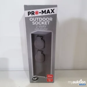 Auktion Pri-Max Outdoot Socket 2-Way IP44