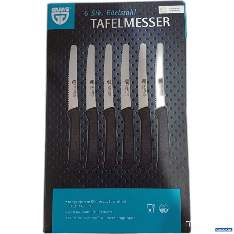 Artikel Nr. 444974 Artikel Nr. 444974: Gräwe 6x Edelstahl Tafelmesser