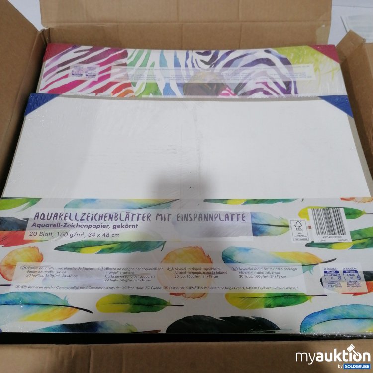 Artikel Nr. 915974:  Aldi Aquarellzeichenblätter mit Einspannplatte