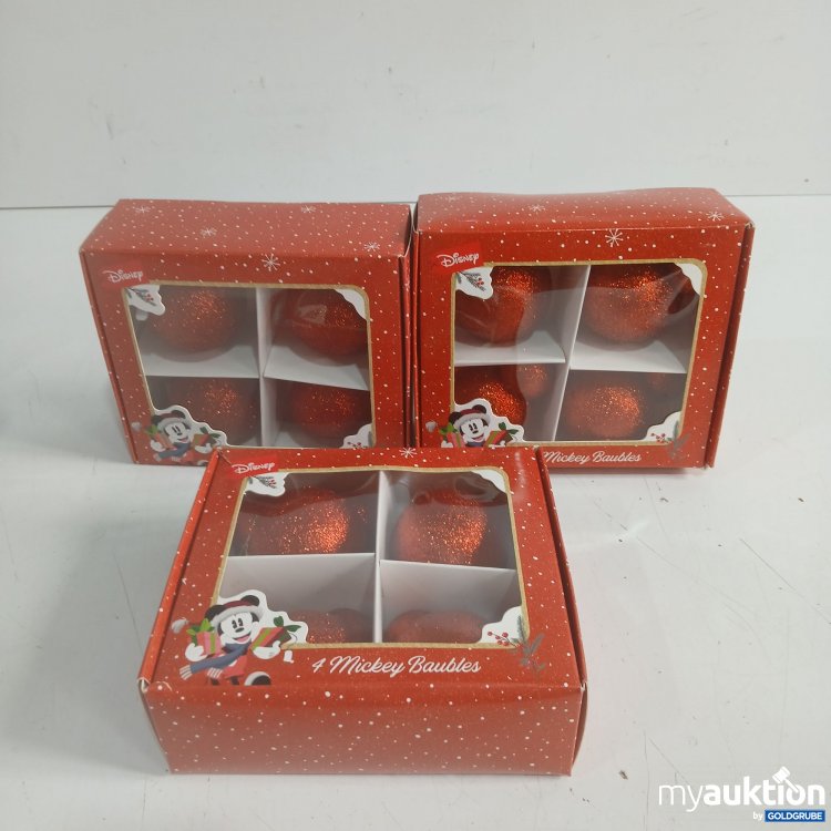 Artikel Nr. 939974 Artikel Nr. 939974: Disney Weihnachtskugeln Mickey je 4Stk rot Glitzer
