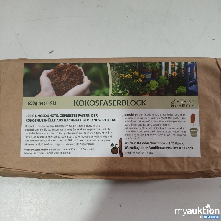 Artikel Nr. 971974: Wurmkiste Kokosfaserblock 650g