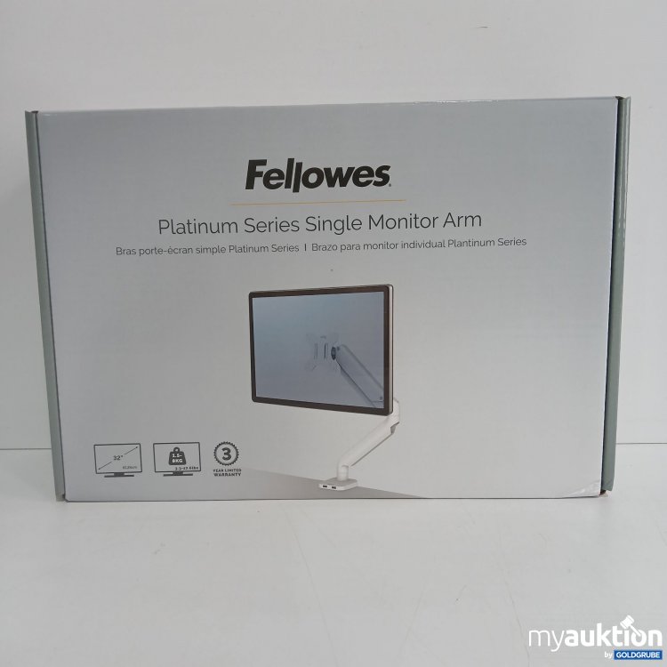 Artikel Nr. 439975 Artikel Nr. 439975: Fellowes Platinium Series Single Monitor Arm