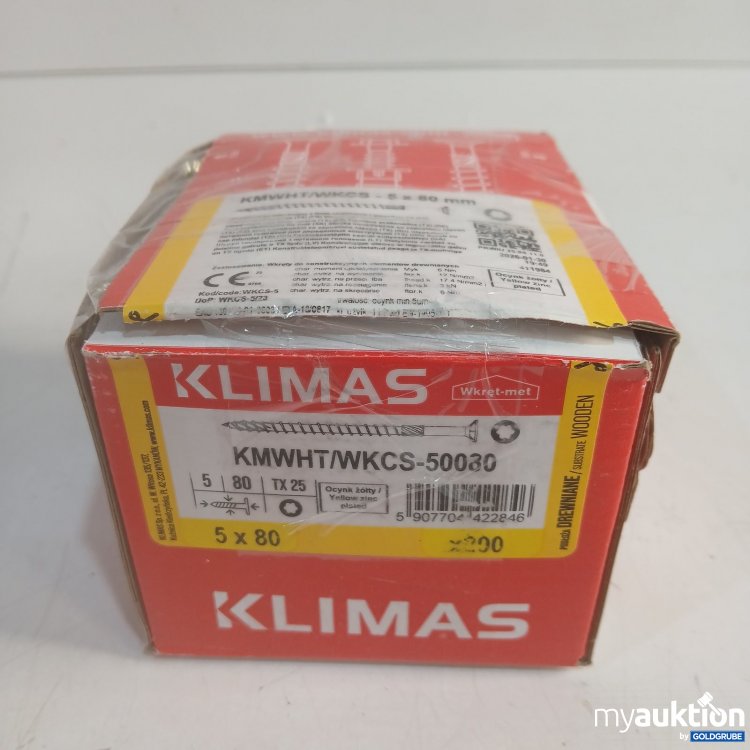 Artikel Nr. 468975 Artikel Nr. 468975: KLIMAS Schrauben 5 x 80 mm TX25 200Stk