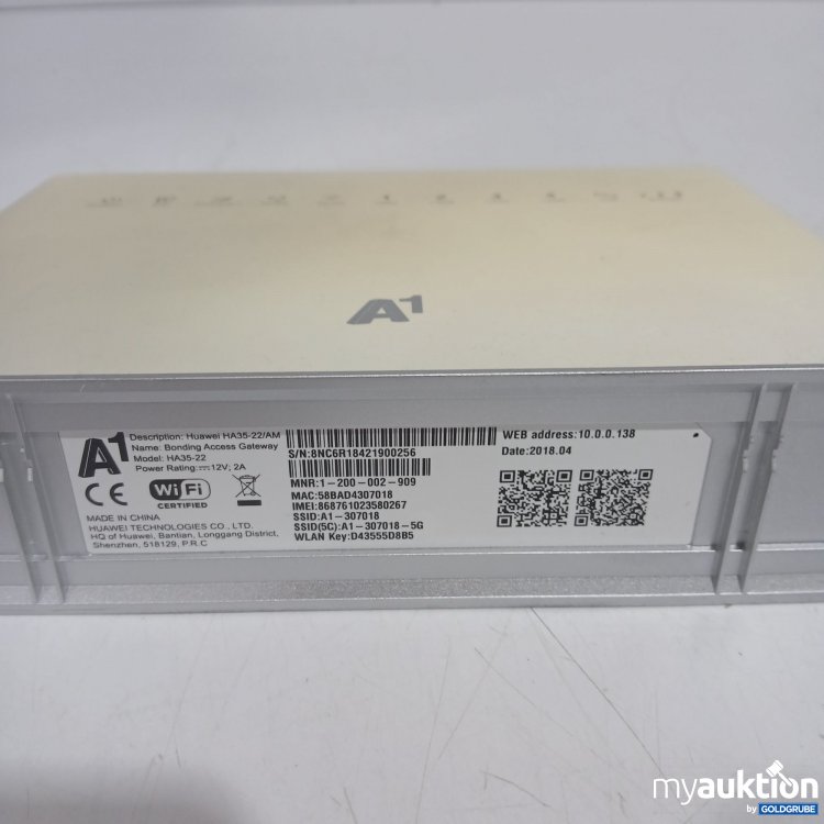 Artikel Nr. 888975: A1 Huawei HA35-22/AM WLAN laut Foto 