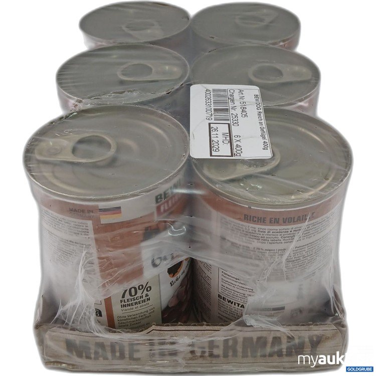 Artikel Nr. 958975: BEWI DOG Reich an Geflügel 6x400g 