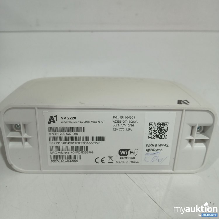 Artikel Nr. 888976: A1 WLAN VV2220 laut Foto 