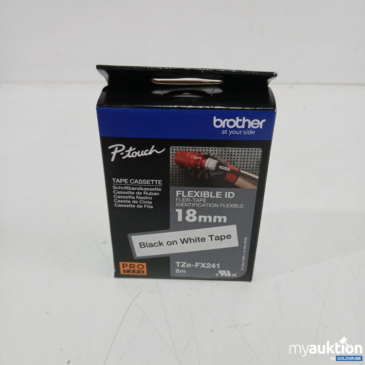 Artikel Nr. 896976: Brither P-touch Tape Cassette Flexible ID Blacknon White Tabe 