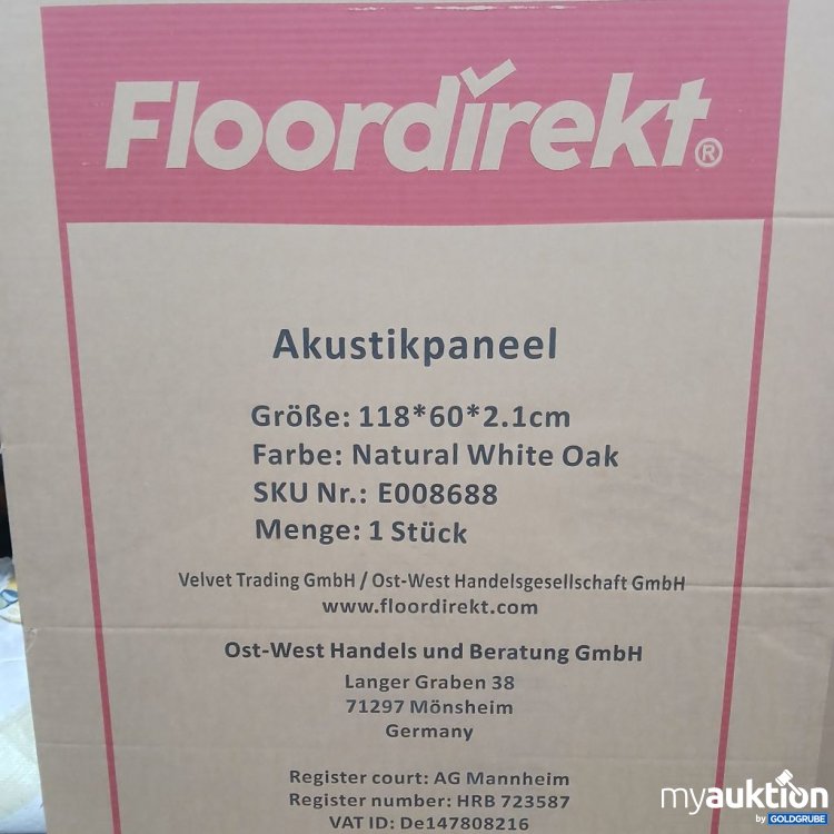 Artikel Nr. 441977: Floordirekt Akustikpaneel Natural White Oak