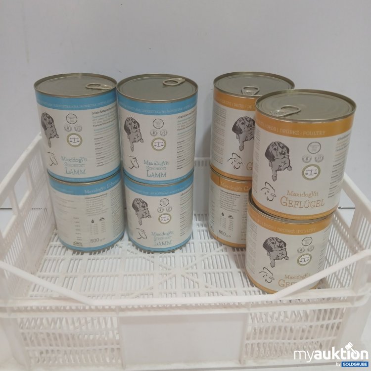Artikel Nr. 478977 Artikel Nr. 478977: MaxidogVit diverse Hundefutter Dosen ohne Schütte 8x800g