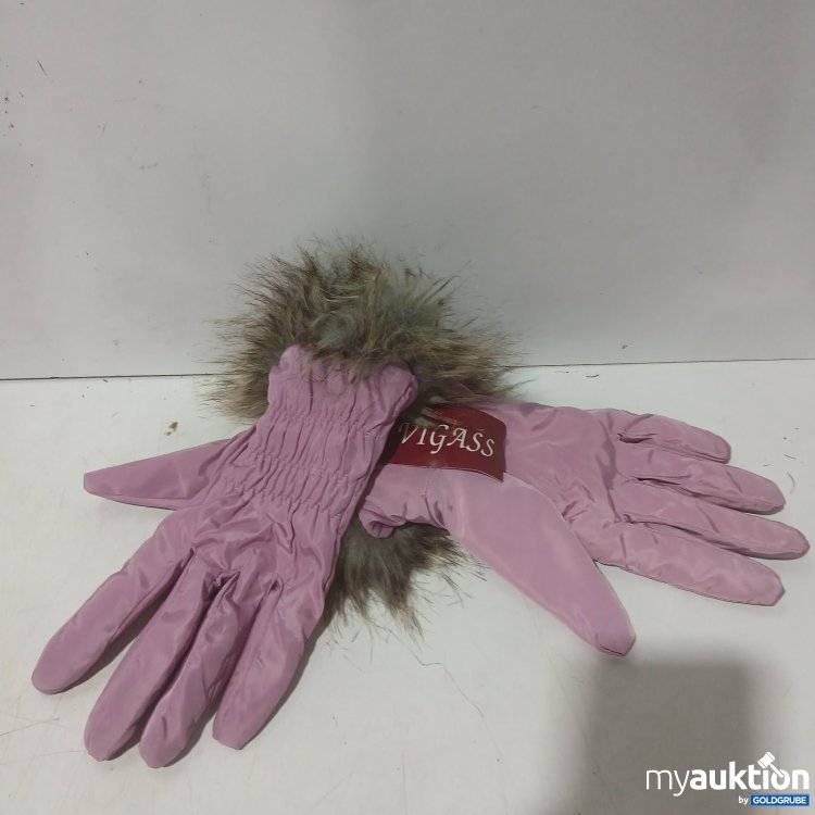Artikel Nr. 524977: VIGASS Damenhandschuhe mit Fellbesatz Rosa Größe: XL/XXL Material: Nylon/Polyester