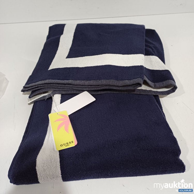 Artikel Nr. 960977: Guess Strandtuch dunkelblau weiß 