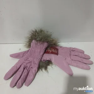 Auktion VIGASS Damenhandschuhe mit Fellbesatz Rosa Größe: XL/XXL Material: Nylon/Polyester