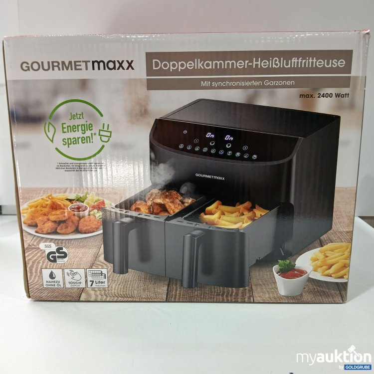 Artikel Nr. 399978 Artikel Nr. 399978: Gourmetmaxx Doppelkammmer-Heißluftfritteuse