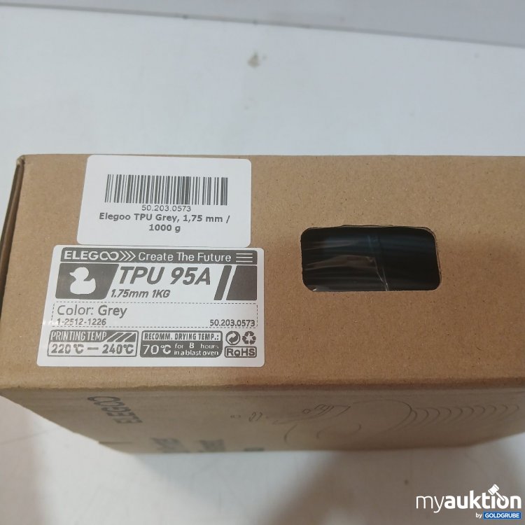Artikel Nr. 467978 Artikel Nr. 467978: Elegoo 3D Printer Filament TPU 1,75 mm 1 kg Grau