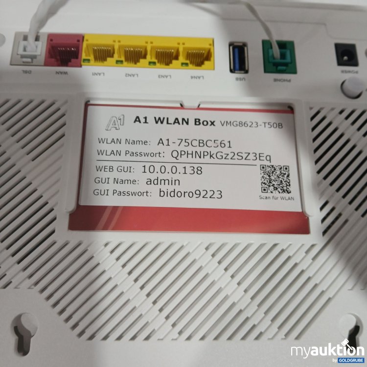 Artikel Nr. 888978: A1 WLAN Box A1-75CBC561 laut Foto 