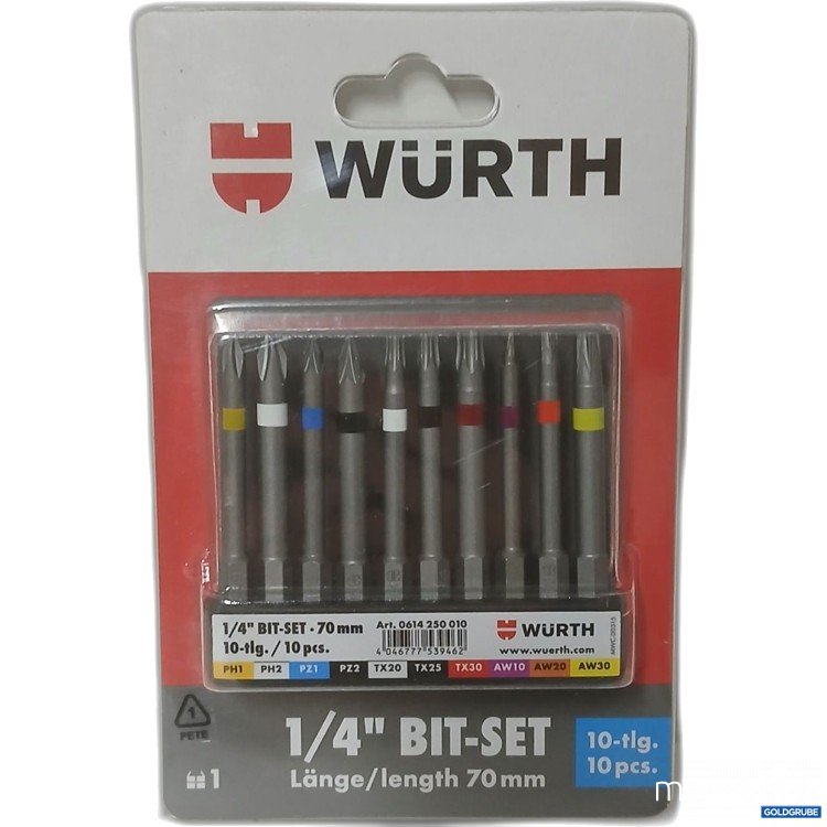 Artikel Nr. 912978: Würth 1/4" Bit-Set 10tlg.