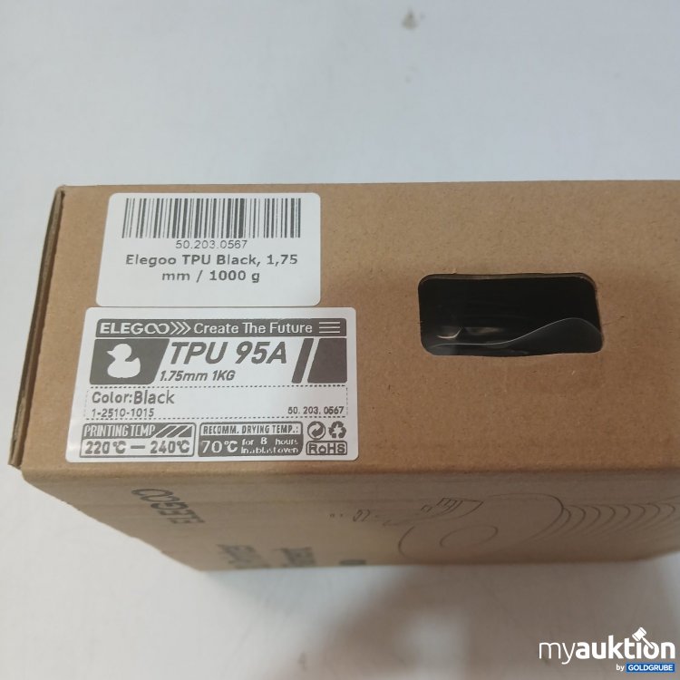 Artikel Nr. 467979 Artikel Nr. 467979: Elegoo 3D Printer Filament TPU 95A Black 1,75 mm 1 kg