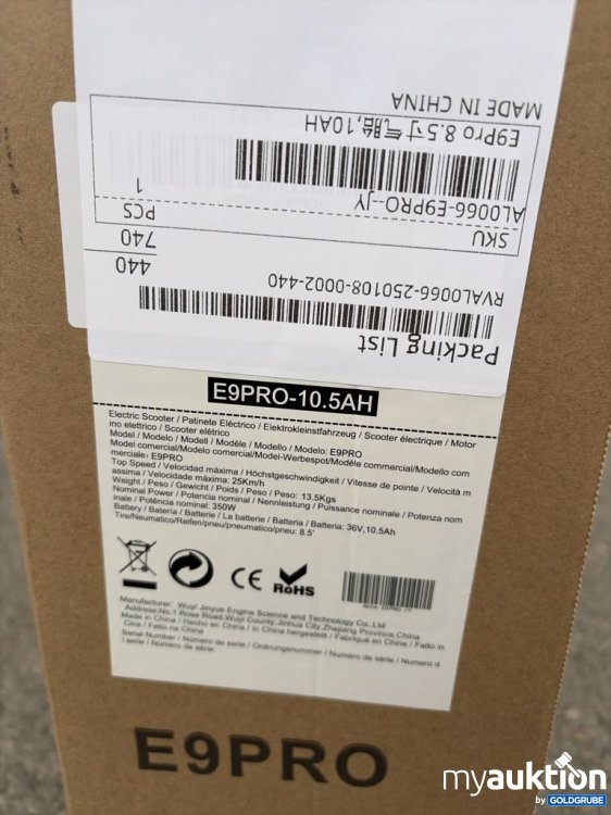 Artikel Nr. 918979 Artikel Nr. 918979: E9PRO Electric Scooter 10.5 Ah
