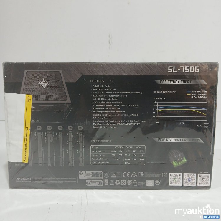 Artikel Nr. 978979 Artikel Nr. 978979: AsRock Steel Legend SL-750G gold 750W Full Modular Power Supply
