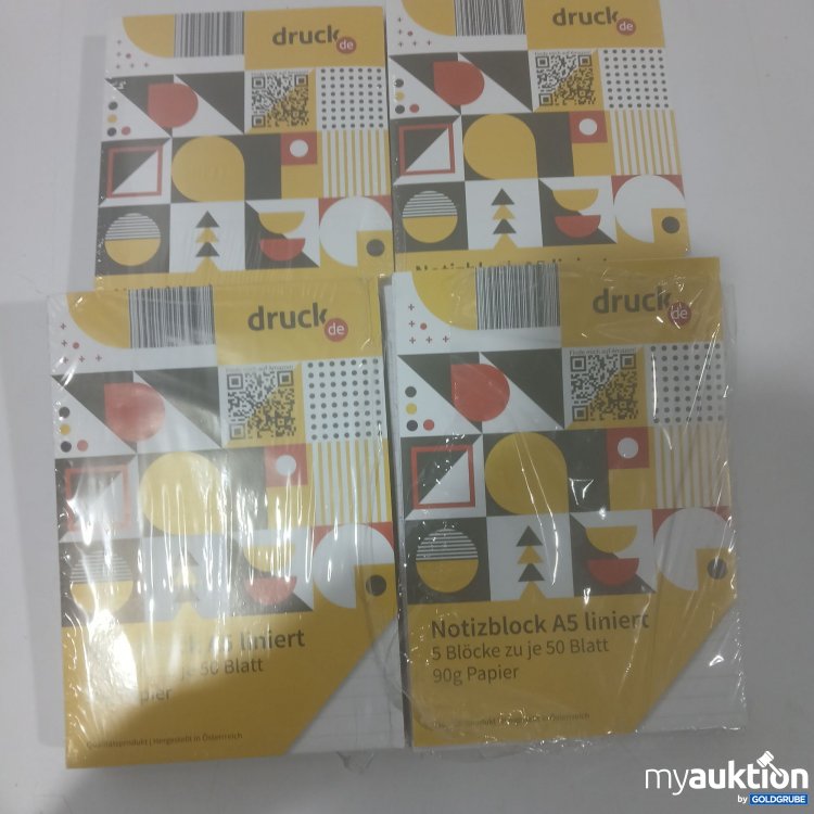 Artikel Nr. 870980 Artikel Nr. 870980: Druckde Notizblock A5 liniert 4Stk