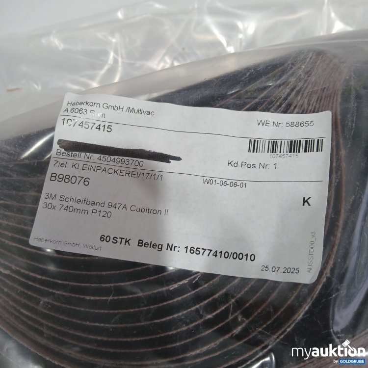 Artikel Nr. 881981 Artikel Nr. 881981: 3M Schleifband 947A Cubitron II 30x740mm P120 60Stk
