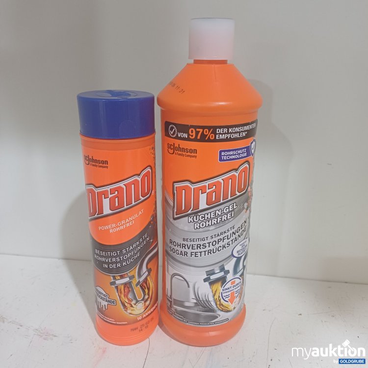 Artikel Nr. 987981: Drano Power-Granulat 500g & Drano Küchen-Gel Rohrfrei 1L
