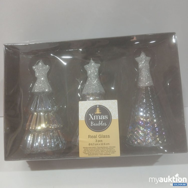 Artikel Nr. 911982 Artikel Nr. 911982: Xmas Baubles Real Glass 3 Stk transparent