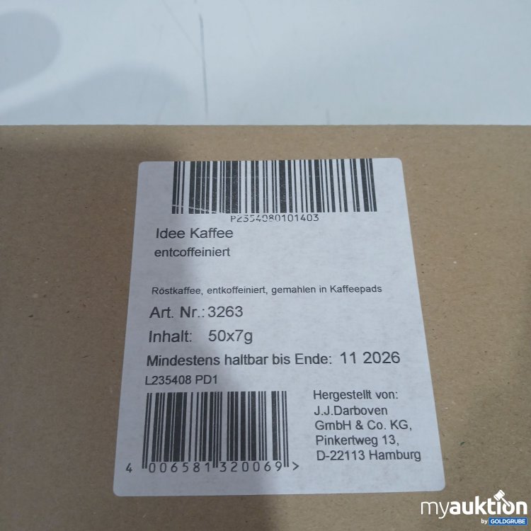 Artikel Nr. 998982 Artikel Nr. 998982: Idee Kaffee entkoffeiniert 50x7g
